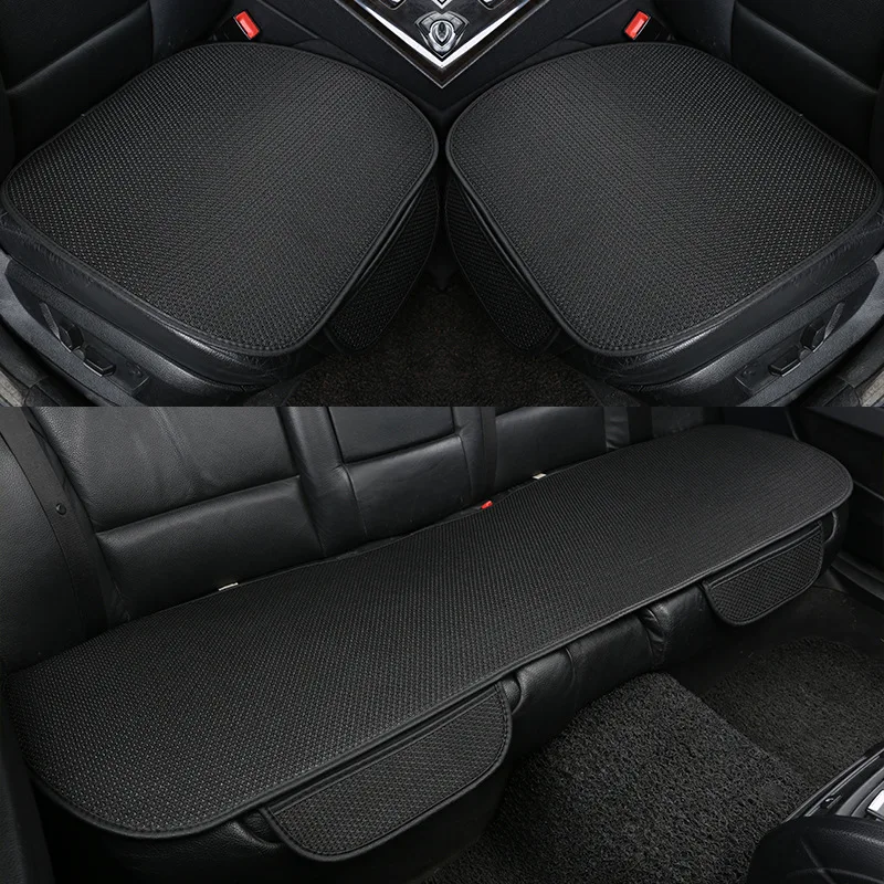 Шелковые чехлы для сидений автомобиля для Honda Accord City Civic CRV CRZ Crosstour Elysion Fit Jade Jazz Insight Odyssey Pilot Shuttle - Название цвета: black full