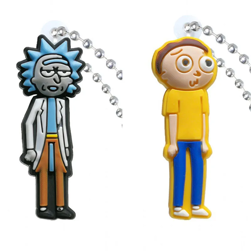 

1pcs PVC Keychain Cartoon Figure Rick and Morty Key Chains Key Ring Key Holder Key Cover Fashion Charms Trinkets Kids Gift