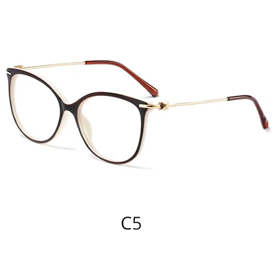 Ralferty, винтажные очки, оправа, женские черные очки, оптические очки для близорукости, очки по рецепту, женские очки, oculos de grau, F95178 - Цвет оправы: C5