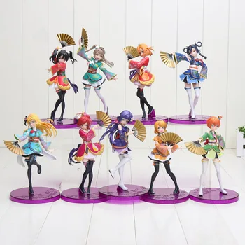 

9pcs/lot Anime Love Live Figure Nozomi Nico Kotori Rin Eli Umi Maki PVC Action Figure Model Toys 15-19cm