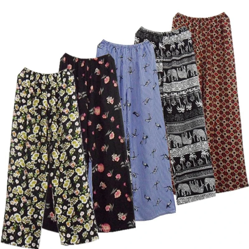 

sleep bottoms summer women pants plus size cotton pajamas pants loose trousers pajamas femme coton casual home suit nightgown