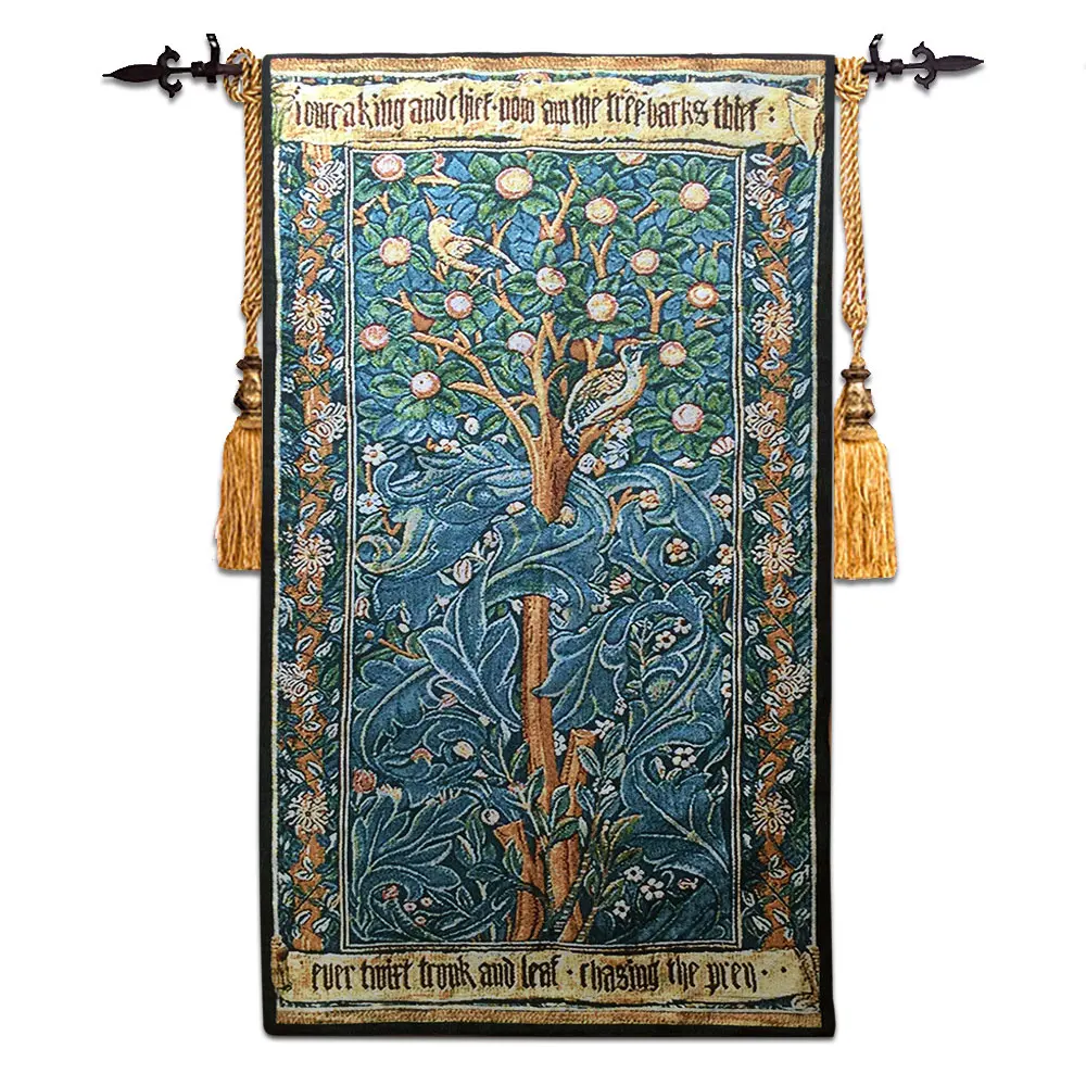 

Jacquard wall hanging tapestries Gebulin retroEuropean-style fabric paintings William Morris Woodpecker plant art painting work