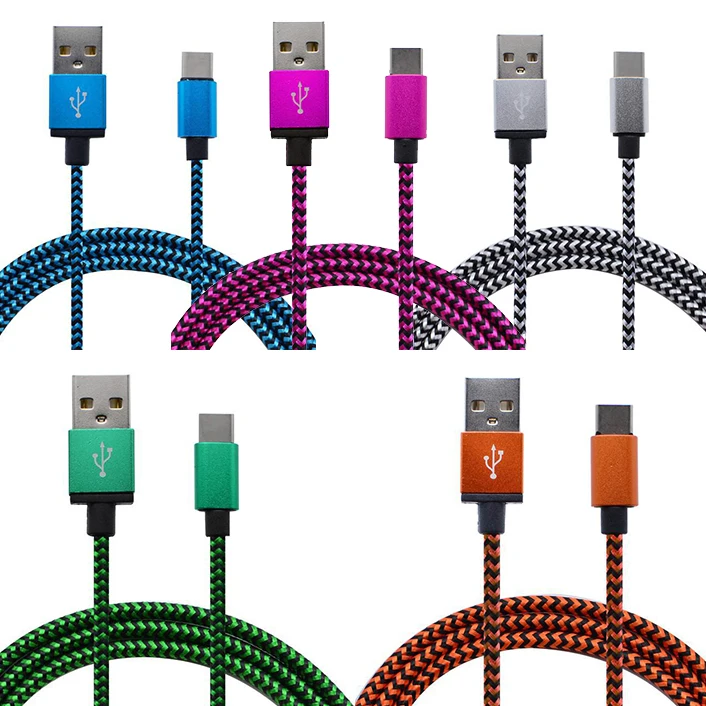 

10pcs 1M 2M 3M USB C Type C Cable charging wire Type-C 3.1 Charger Cable Mobile Phone Cables for Macbook Nexus Nokia Oneplus