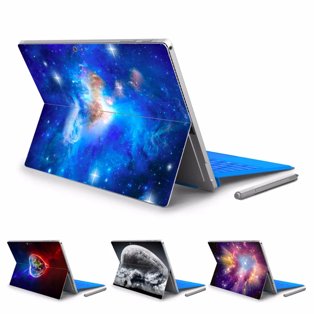 

YCSTICKER - For Micro Surface Pro 5 Vinyl Back Full Decal Tablet Sticker Starry Painting Skin Cover With Logo Cut Out&Gift