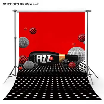 

Red and Black Photography Background Backdrops Drink Bottle White Dots for Kids Pictures Celebration Party Fondo Photocall