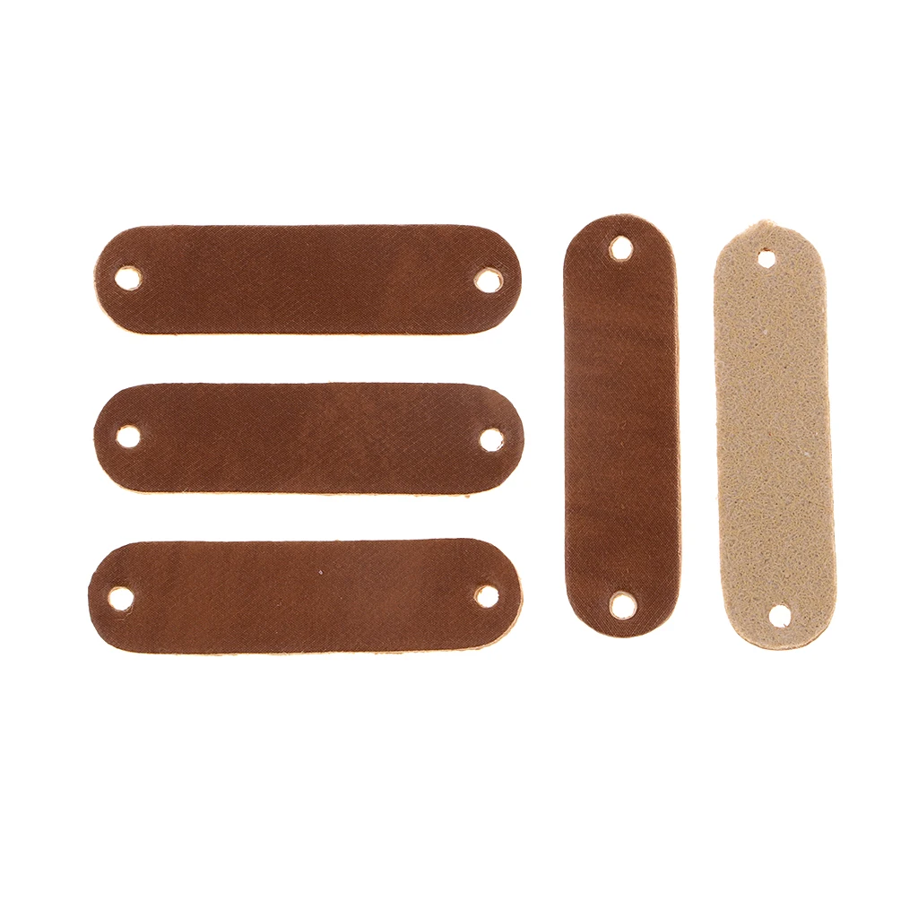 20pcs PU Leather Label Sew on Labels with Holes Engraved Tag Accessories