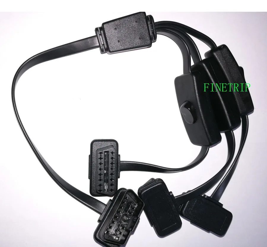 5x с выключателем питания OBD2 16PIN разъем 0 5 м включение/выключение отличный 16