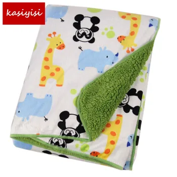 

1PC Newborn Blanket Short Plush Baby Soft Blankets Super Soft Sleep Cartoon Blanket Infant 102*76cm TRQ0001
