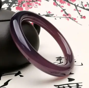 

Imperial purple agate antique round thick bracelet cb44#