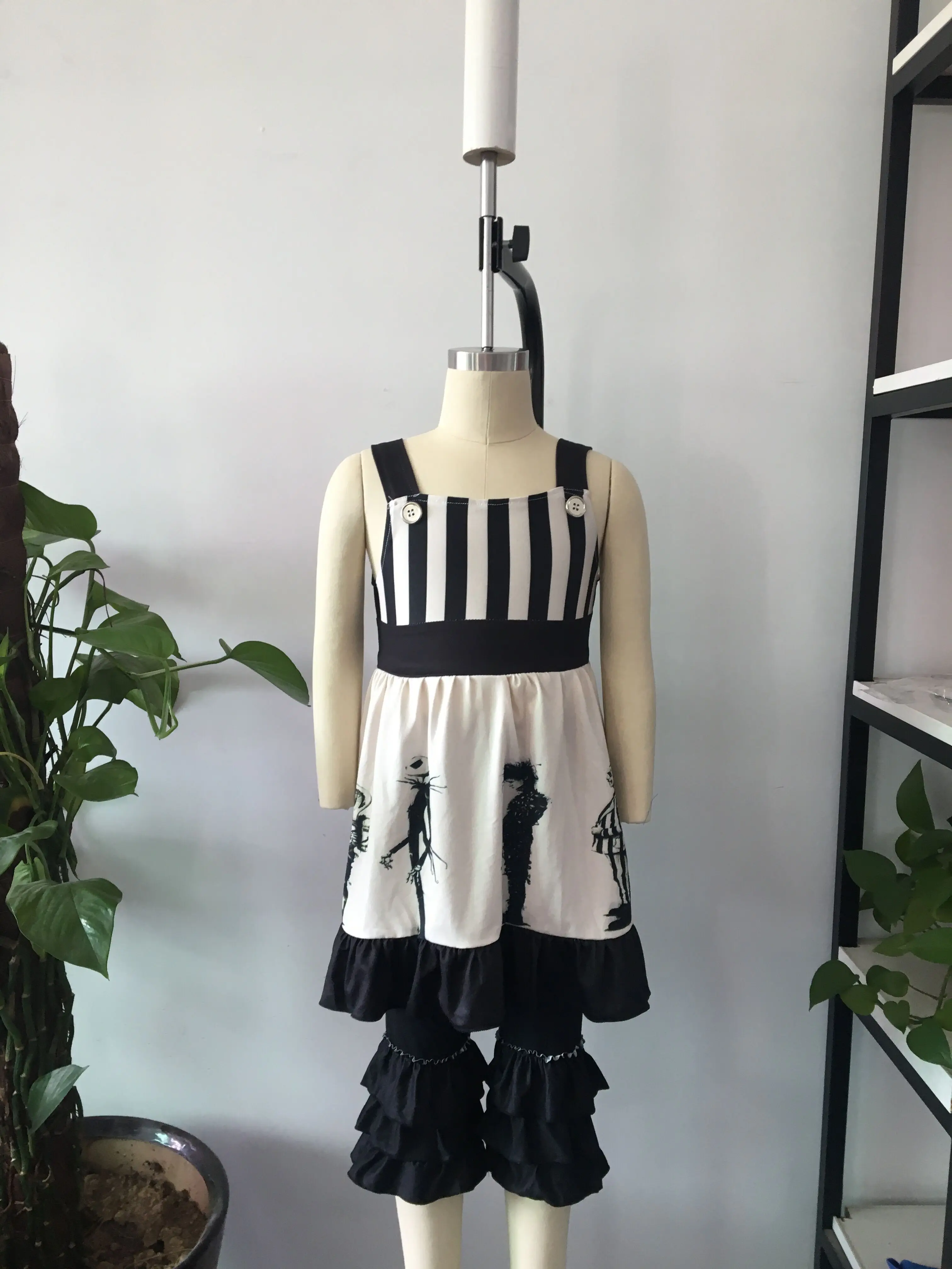

hot sale sleeveless baby girl ruffle outfit kids stylish clothing
