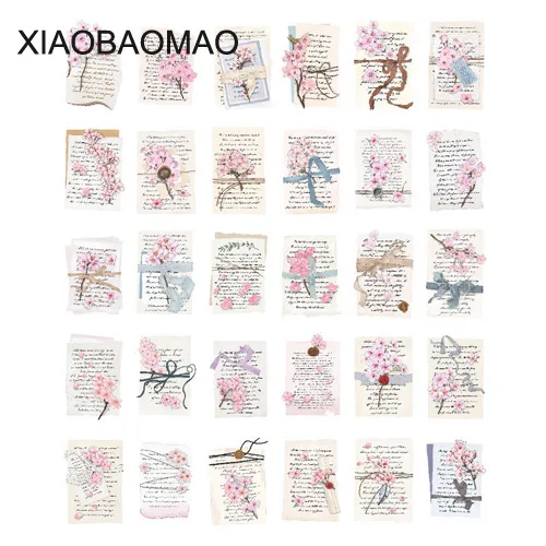 30 шт./упак. открытка Каваий розовая Сакура открытка Закладка поздравительная открытка Письмо Бумага