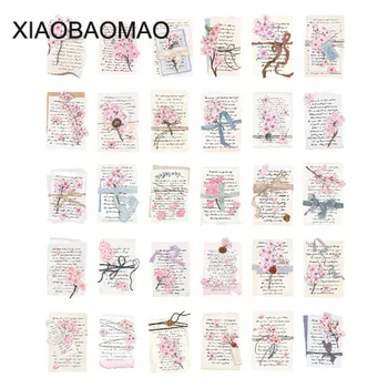 

30 Pcs/pack Kawaii Card Pink Sakura postcard Bookmark greeting card Letter paper