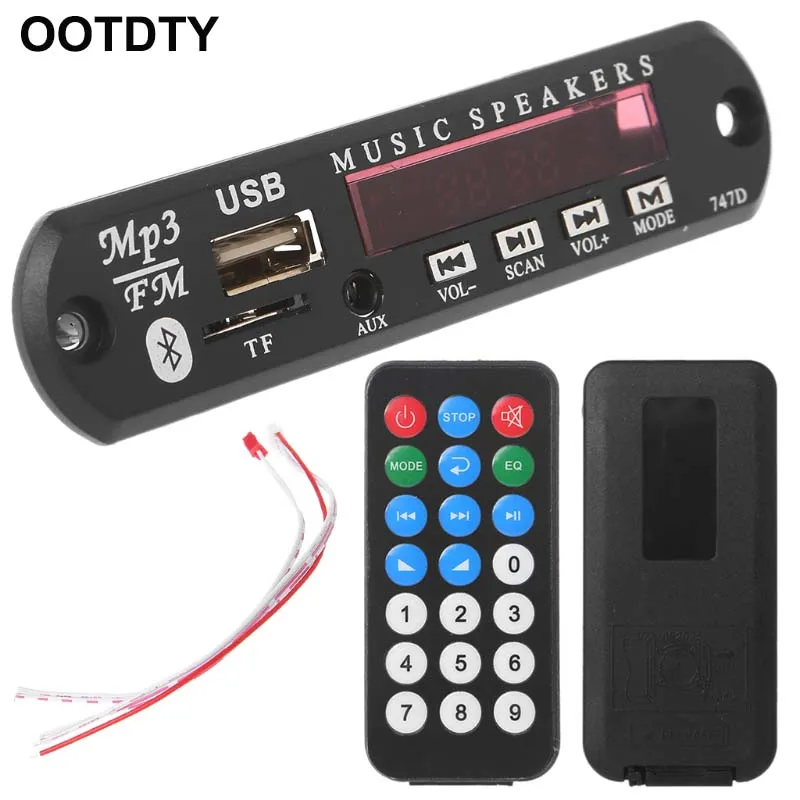 

Wireless Bluetooth Remote 12V MP3 WMA Decoder Board Audio Module USB TF Radio