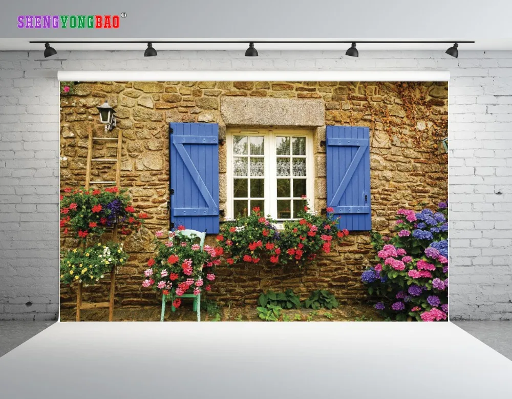 

SHENGYONGBAO Art Cloth Custom Photography Backdrops Flower theme Photo Studio Props horizontal Photography Background SZ-02