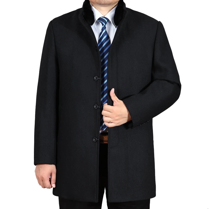 Mu Yuan Yang большой размер 3XL 4XL Зимние Повседневные шерстяные куртки для мужчин одежда мужские шерстяные куртки шерсть и смесь пальто