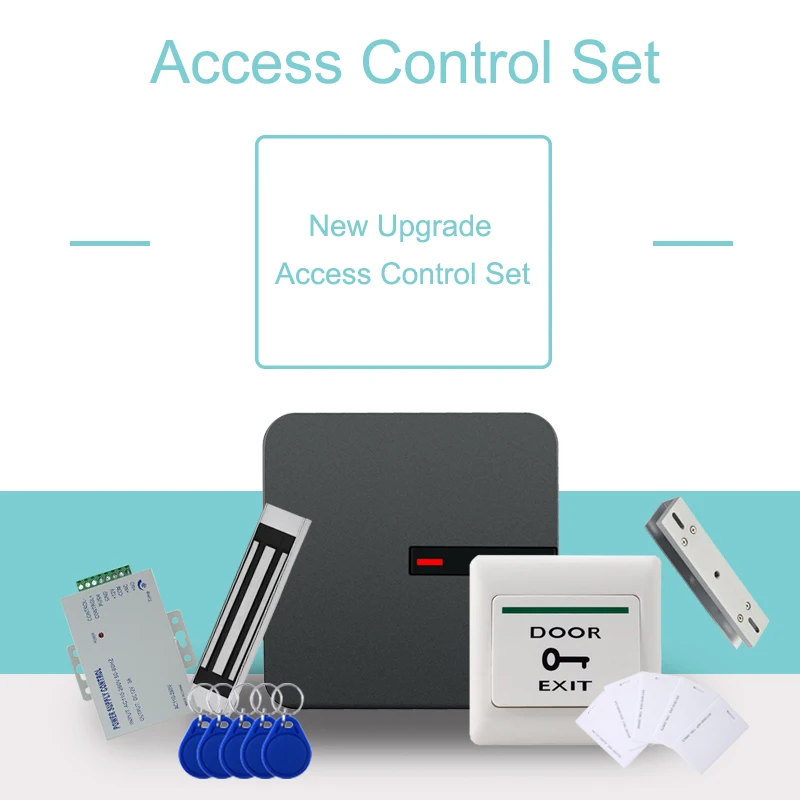 

Eseye 125KHz RFID Reader Door Access Control System Full Kit Set Device Home Office Electric Lock 12v Power Supply Keyfobs Kit