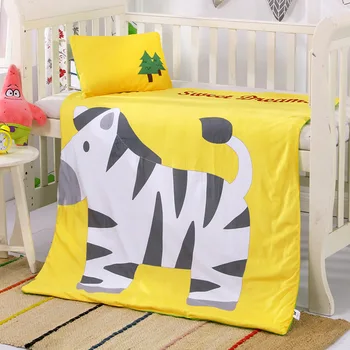 

Cartoon Quilt Pillow Set Kindergarten Children Bedding Supplies Autumn Short Plush Quilt 120 X 100cm