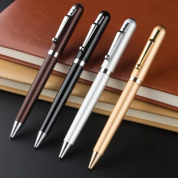 

High Quality Brand Metal Roller Pen Luxury Ballpoint Pens 0.7 mm Black ink For Business Writing Office School Supplies