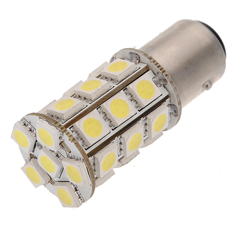 СВЕТОДИОДНЫЙ Автомобильный стоп сигнал 1157 BA15D 5050 27 SMD теплый белый R5W 1142 для лодок