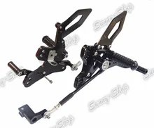 CNC de la motocicleta Piloto Trasero Ajustable Conjuntos Rearset Reposapiés Reposapiés Clavijas negro Para HONDA CBR 650 F RC74 CBR650F 2014 2015 2016