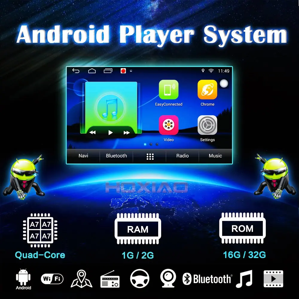 Cheap Android Car Multimedia Player For VW/Volkswagen/Passat/POLO/GOLF/Skoda/Seat/Leon With GPS Navigaiton WIFI Map 2 Din auto Radio 3