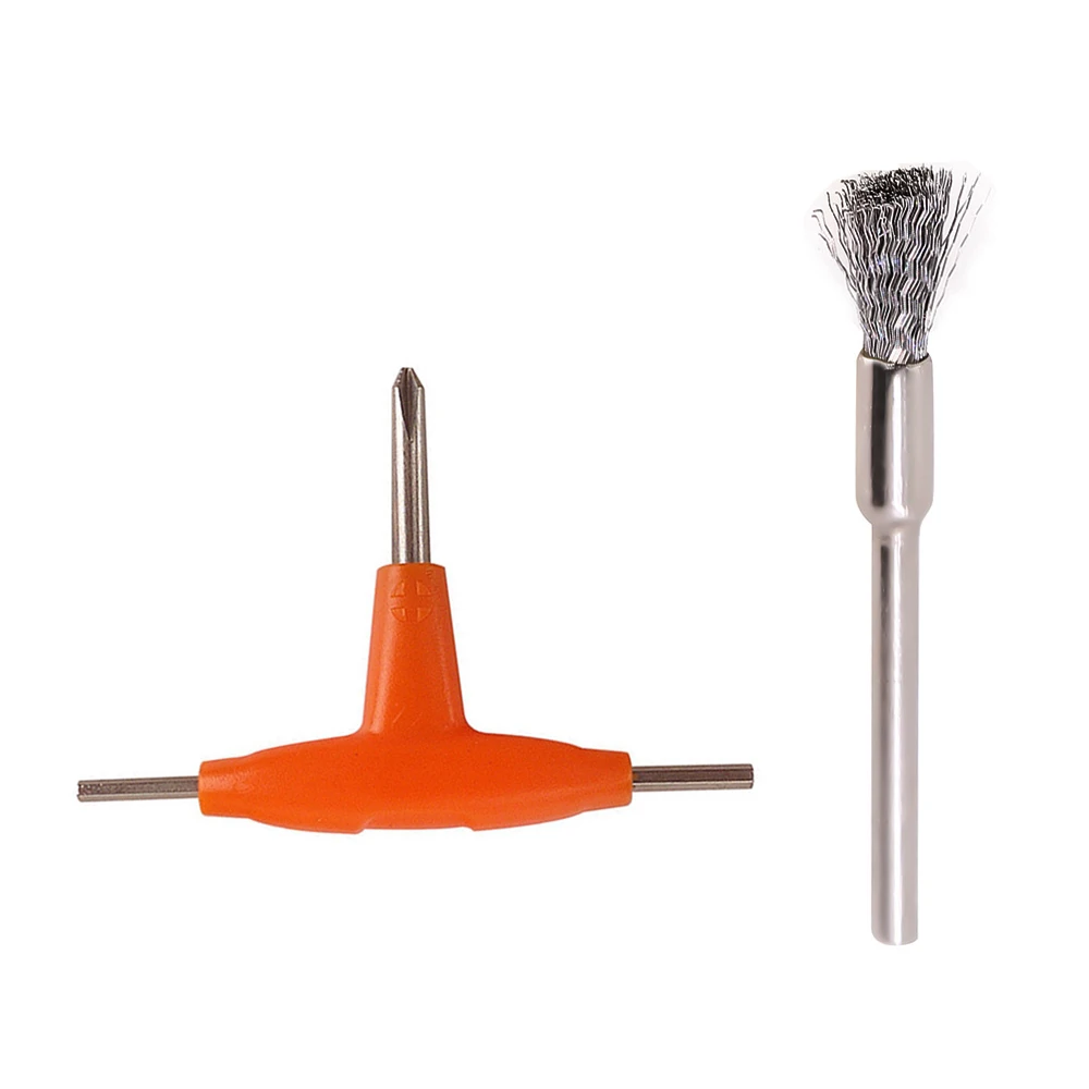 Mini Vape Tool Kit Coil Cleaning Brush with T Shape Hexagon & Cross Head Screwdriver for E Cigarette RDA RBA RTA DIY Tool (1)