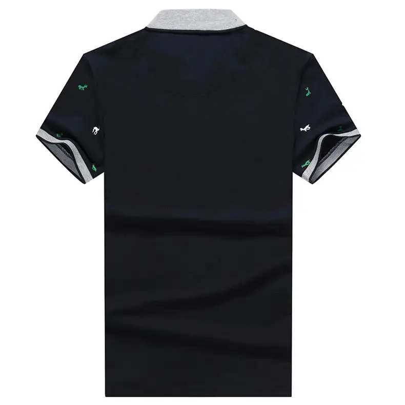 2Pcs Lot Mens Polo Shirt Cotton Polka Dot Summer Short 3XL Male Polo Men Top Tees Cool Muls Brand Clothing Navy Black White Gray-06