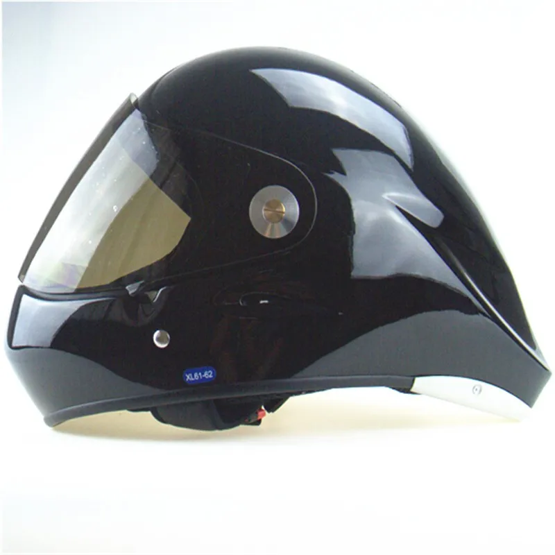 EN966 GD-E Полнолицевой парапланерный шлем черный длинный борд шлем