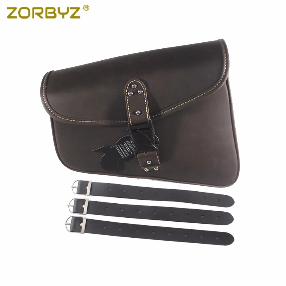 ZORBYZ темно коричневая/чайная мотоциклетная сумка из искусственной кожи в