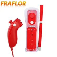 20 шт./лот пульт дистанционного управления и контроллер Nunchuk Combo Встроенный MOTION PLUS для контроллера wii MotionPlus с силиконовым чехлом