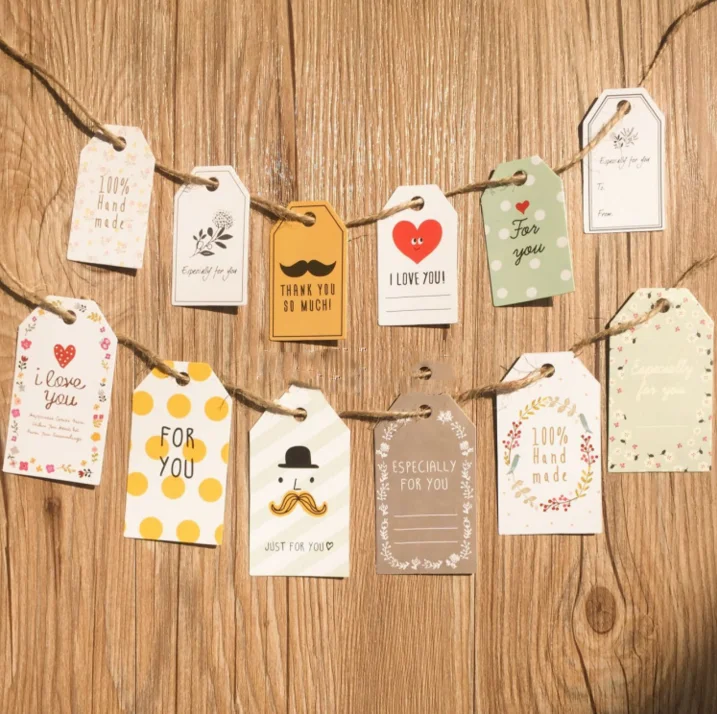 

50Pcs/set Cute Simple Indie Japanese-Style For You Letter Tag Cake Tag Cards Decorations for Wedding Birthday Party Gifts