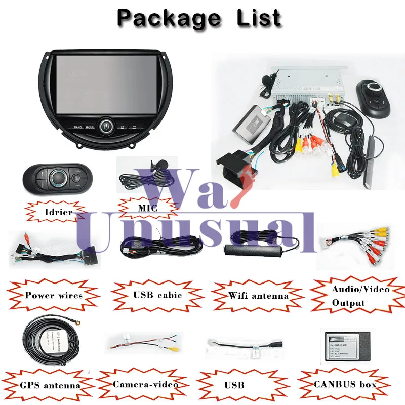 Excellent WANUSUAL 7" Octa Core 32G Android 9.0 GPS Navigation For BMW MINI 2014 2015 2016 2017 2018 Radio Player with Bluetooth WIFI Maps 3