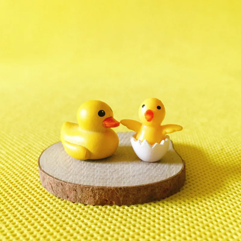 10 pcs/mini duck/miniatures/lovely cute/fairy garden gnome/moss terrarium decor/crafts/bonsai/diy doll house figurine/supplies