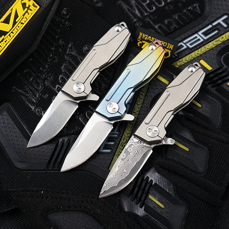 Миниатюрный Складной нож титановый edc Мини карманная цепочка ДЛЯ КЛЮЧЕЙ НОЖ
