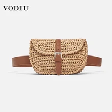 Женские сумки, поясная сумка, соломенная, Новые Популярные карманы, ручная работа, плетеная, тканая, Vogue,, дизайн, через плечо, нагрудная сумка для женщин