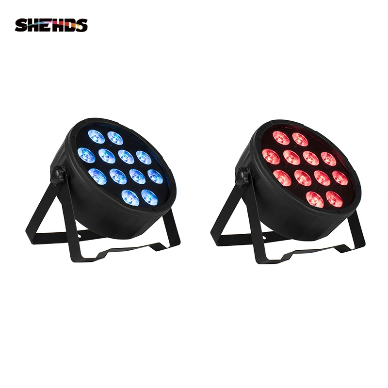 SHEHDS светодиодный плоский Par 12x12 Вт RGBW DMX512 сценический эффект Освещение для дома вечерние DJ Дискотека вечерние рождественские украшения KTV бар Вечерние
