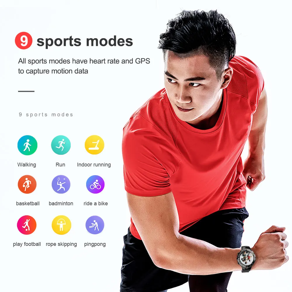 MOKA 4G Smart watch Men 400*400 AMOLED screen Android 7.1 MTK6739 5MP Dual camera with GPS WiFi smartwatch For ios