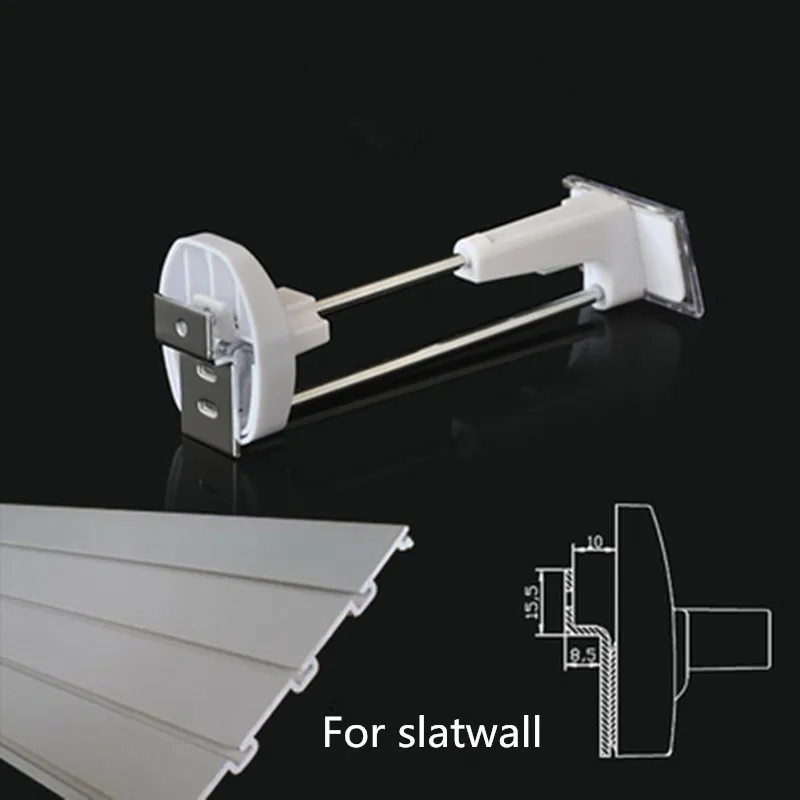 (100 pcs/lot ) China manufacturer supplier magnetic display security lock slatwall hooks with price tag
