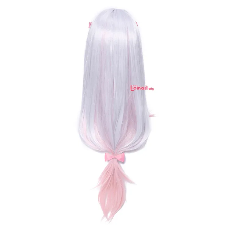 Парик L-email Eromanga Sensei Sagiri Izumi, парики для косплея 70 см, серебристый смешанный розовый, термостойкие синтетические волосы Perucas, парик для косплея