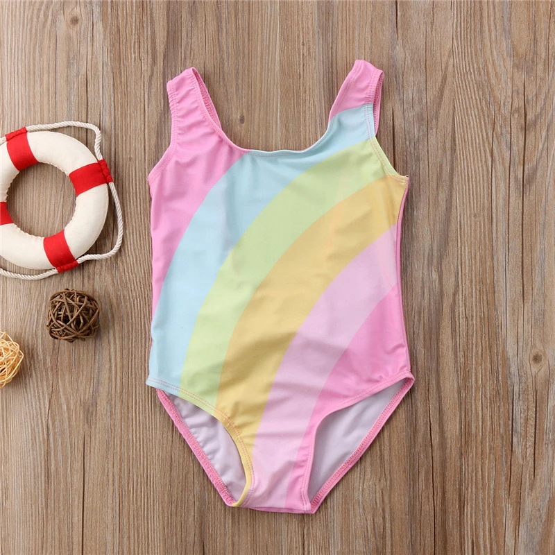 kids rainbow swimsuit