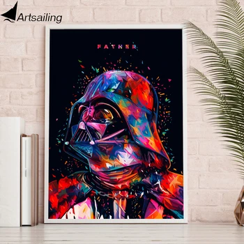 

HD 1 piece canvas art printed star wars Black Knight Painting Canvas Print room decor posters and prints Free shipping/ny-6363