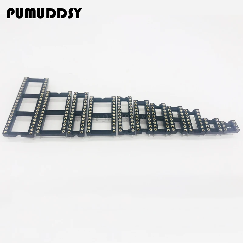

10PCS Round Hole IC socket 6P 8P 14P 16P 18P 20P 24P 28P 40P pins IC Connector DIP 6 8 14 16 18 20 24 28 40 pin IC Sockets