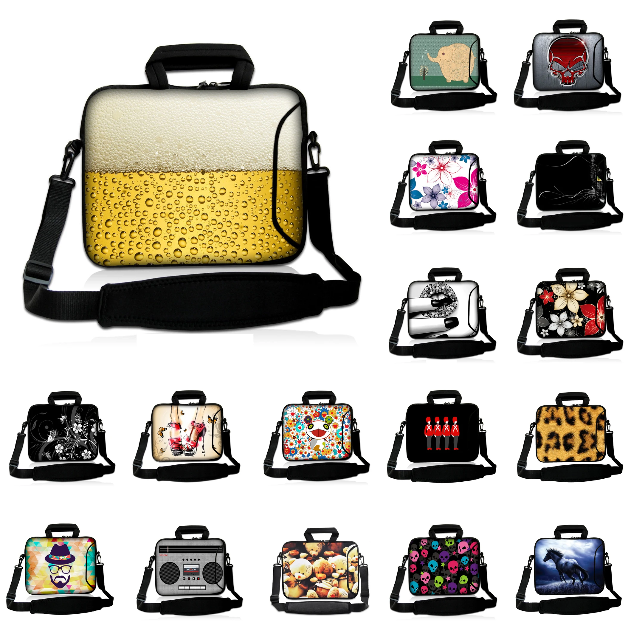 

Good Quality Neoprene Notebook Shoulder Computer Bags For Men 16" 16.8" 17" Protector Messenger Bag For Macbook Pro 17.3" 17.4