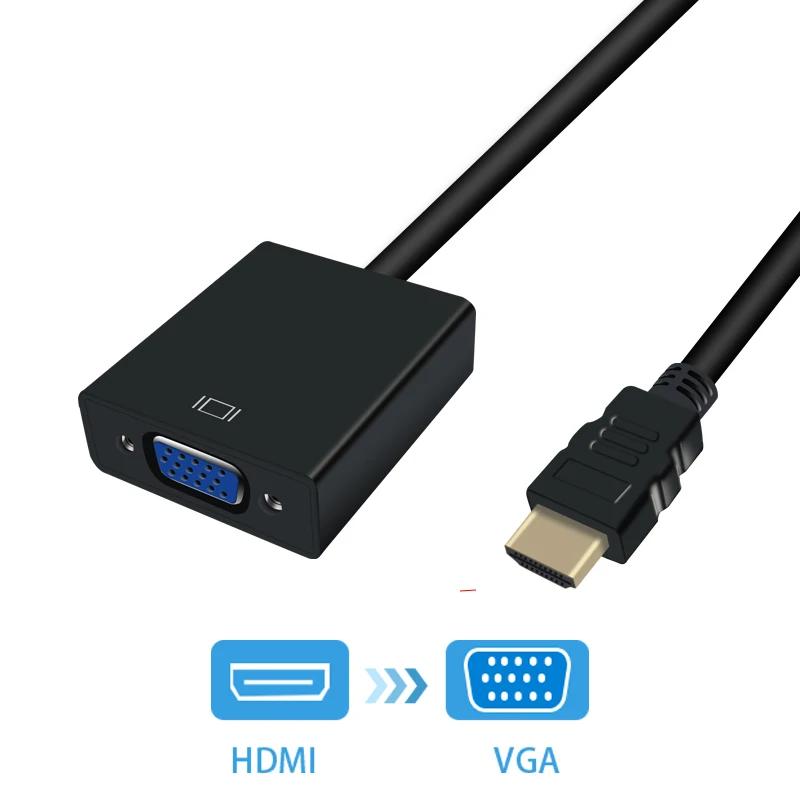 HEONYIRRY HDMI в VGA Кабель-адаптер 1080P цифро-аналоговый видео аудио конвертер кабель для ПК HD tv xbox PS3 PS4 ноутбук ТВ коробка