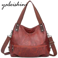 YABEISHINI, женские кожаные сумки, сумка на плечо, женские роскошные сумки, женская сумка, Большая вместительная коричневая ручная сумка