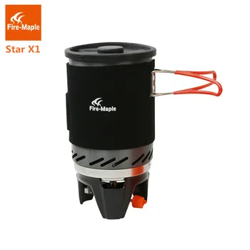 Fire Maple Star X1 Camping Stoves Outdoor Hiking Cooking System With Stove Heat Exchanger Pot Bowl Portable Gas Burners FMS-X1 1