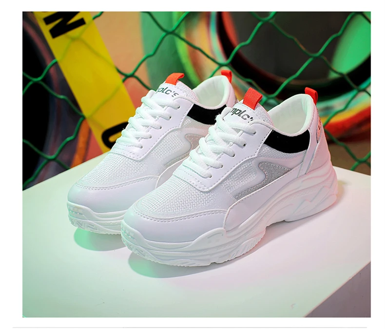 Fashion Sneakers Women Casual Shoes Breathable Flat Platform Ladies Shoes Tennis Lace Up Sport Women Vulcanize Shoes XZ64 (20)