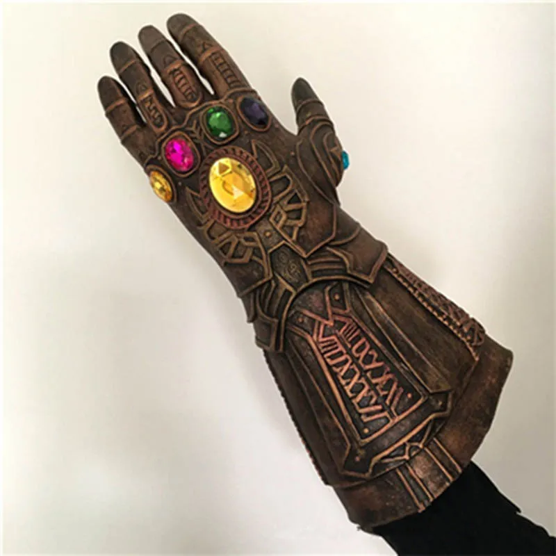 Бесконечность рукавицы Мстители 4 Guantelete Del Infinito Косплей GlovesThanos 1:1 светящийся энергетический драгоценный камень ПВХ материал для взрослых Хэллоуин - Цвет: Style 01