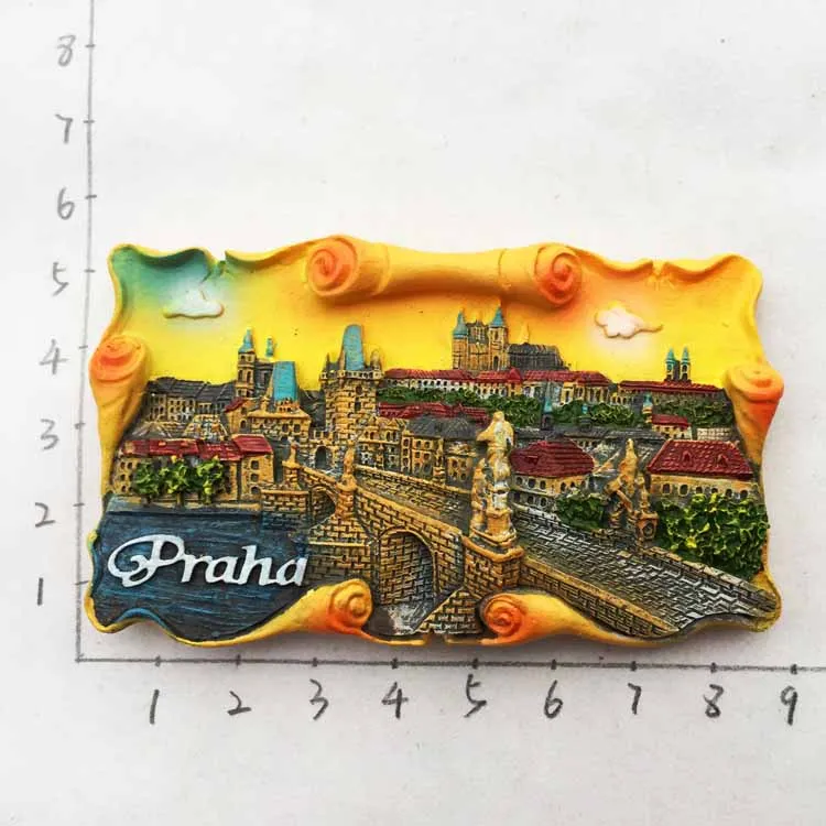 BABELEMI 1 шт. Смола 3D Чешский прагский квадрат Влтава Карлов мост магнит на холодильник сувениры для путешествий украшение дома
