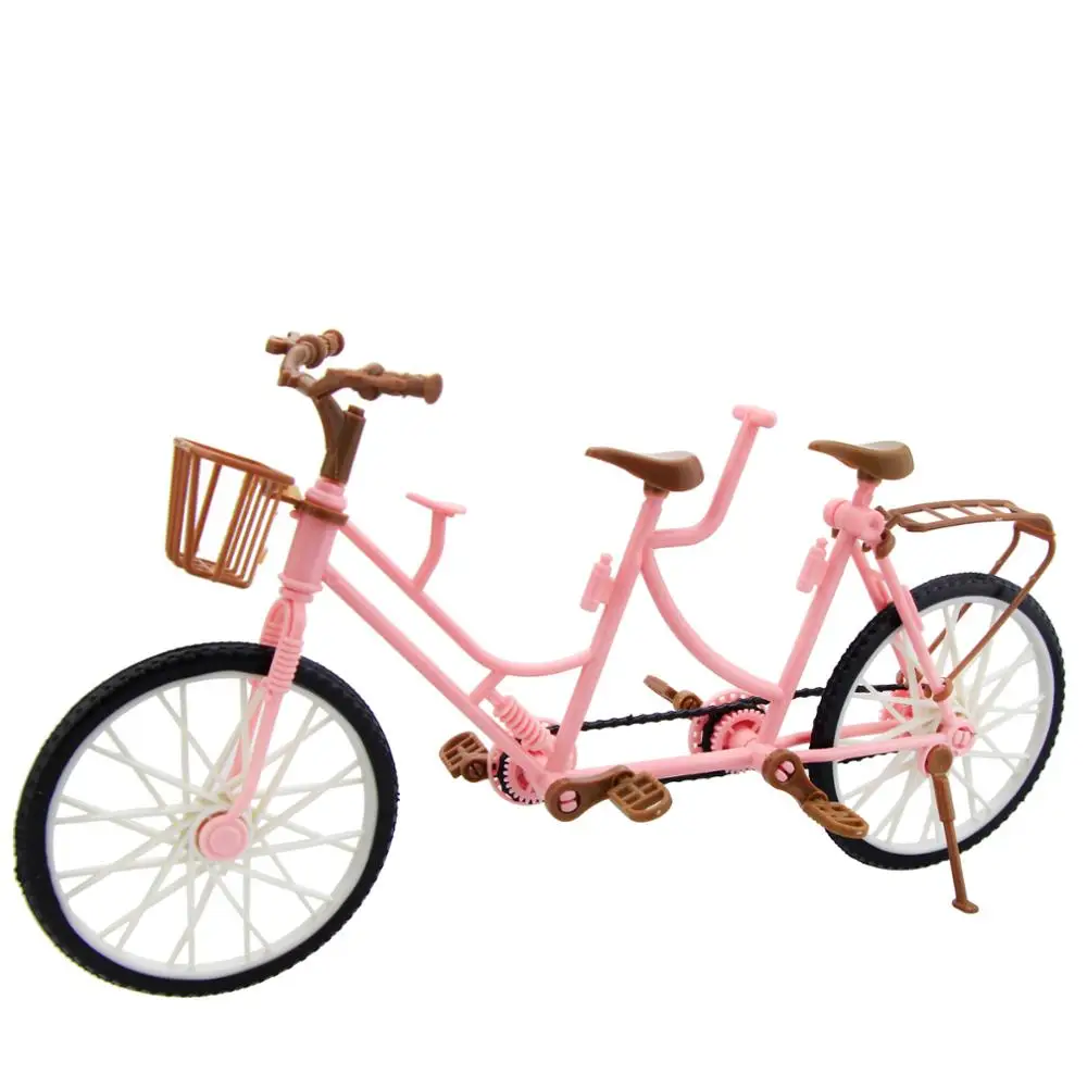 Высокое качество пластиковый велосипед Красивый розовый велосипед съемный велосипед одно сиденье и три сиденья DIY аксессуары для Кукла Барби игрушки
